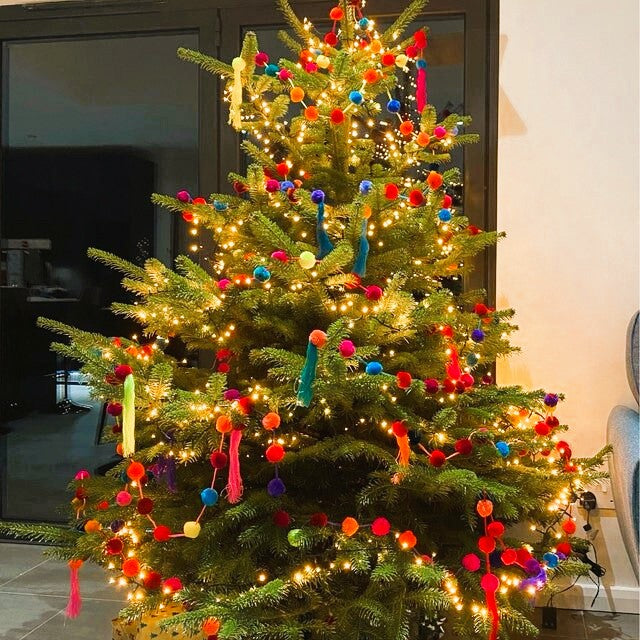 Pom Pom Garland For Christmas Tree