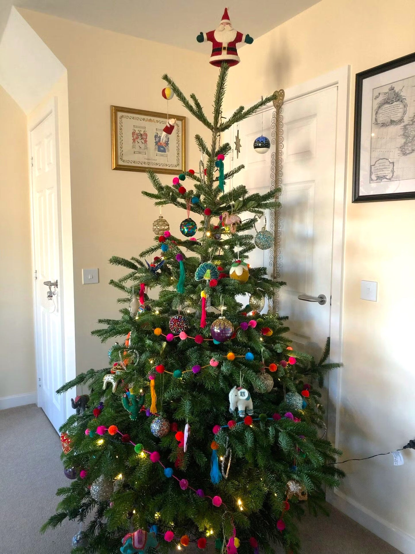 Pom Pom Garland For Christmas Tree