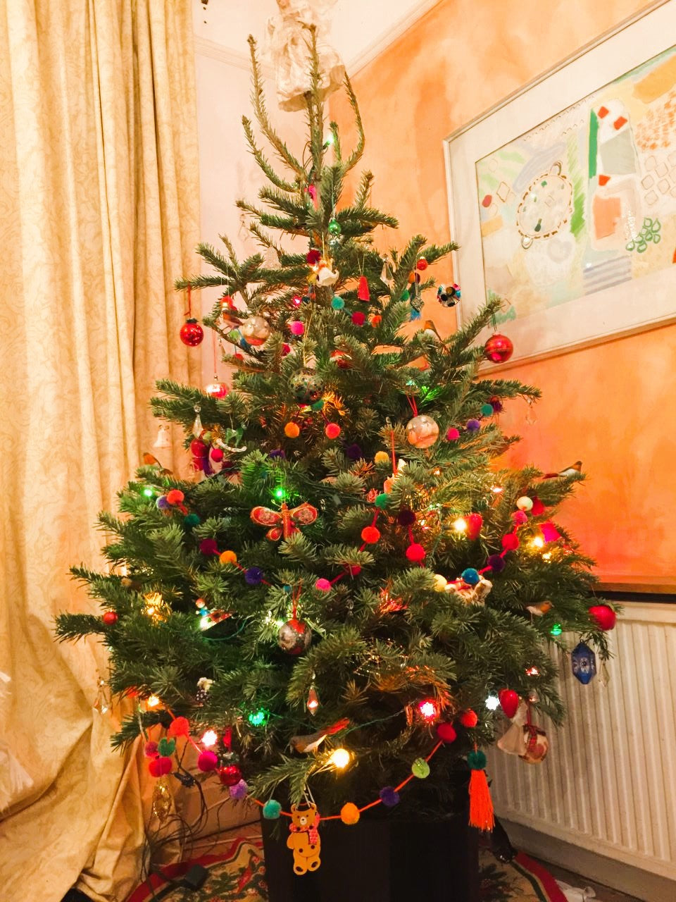 Pom Pom Garland For Christmas Tree