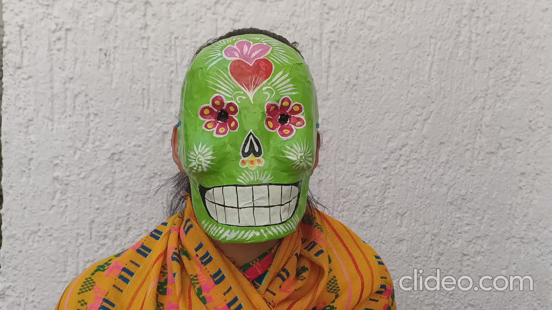 Mexican Skull handmade papier-mache masks. Made, deals painted and decorated by our artists. We can make any custom order mask.